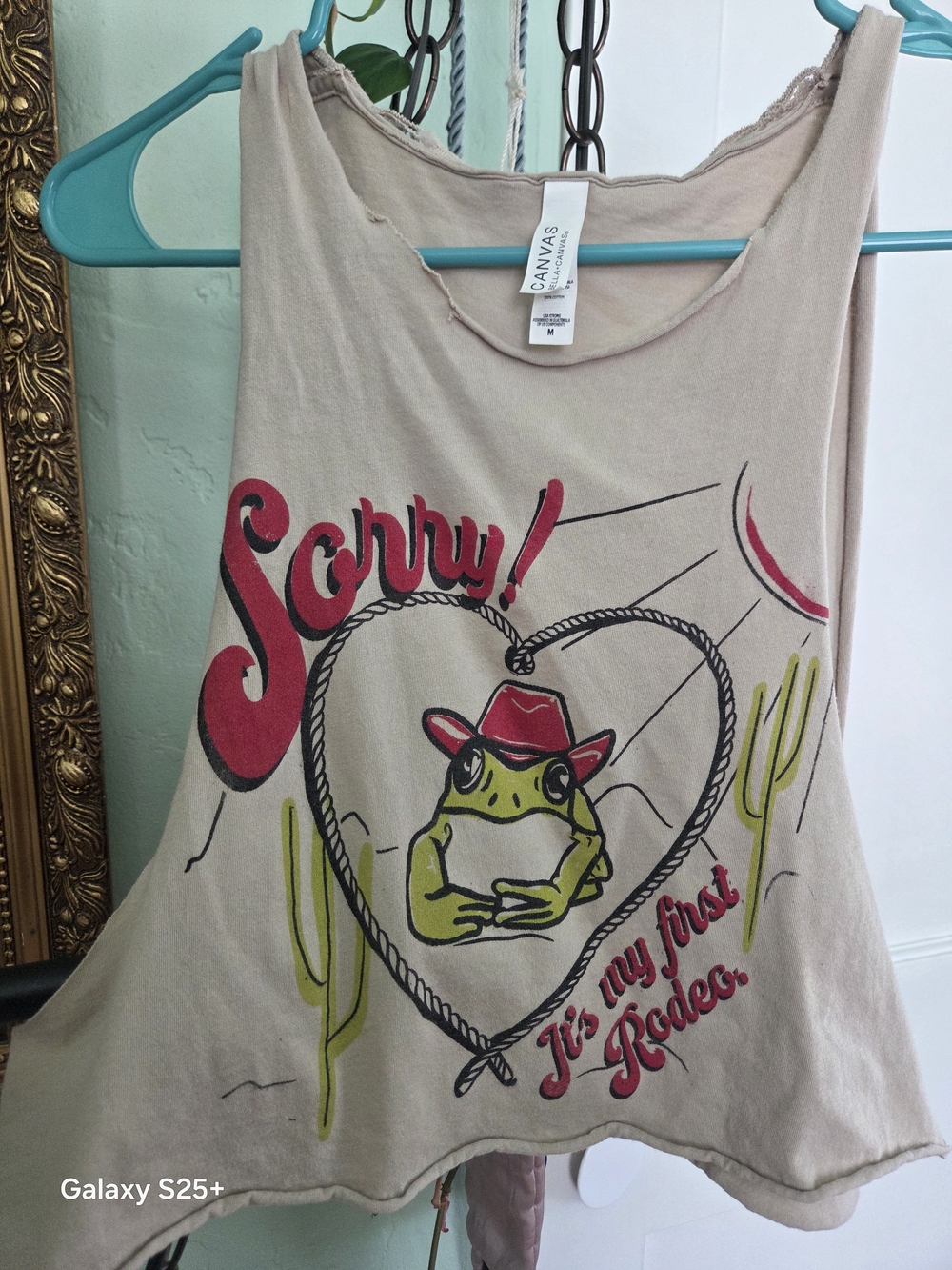 Croped Tank Top By A Local Artist- Size Medium